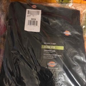 Dickies Men’s Slim Fit Work Pants 36 x 30 in Black